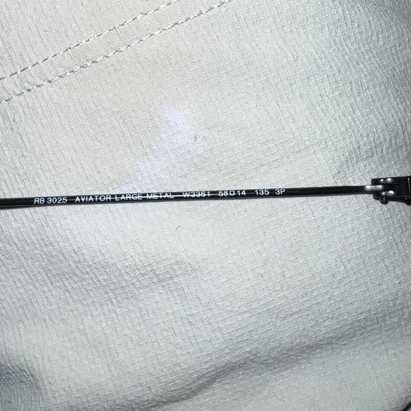 Sold Good Condition RB3025 AVIATOR TOTAL BLACK RAY-BAN - Picture 7 of 8